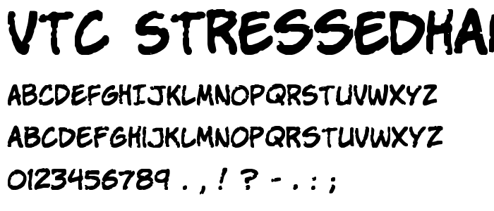 VTC StressedHand Regular font
